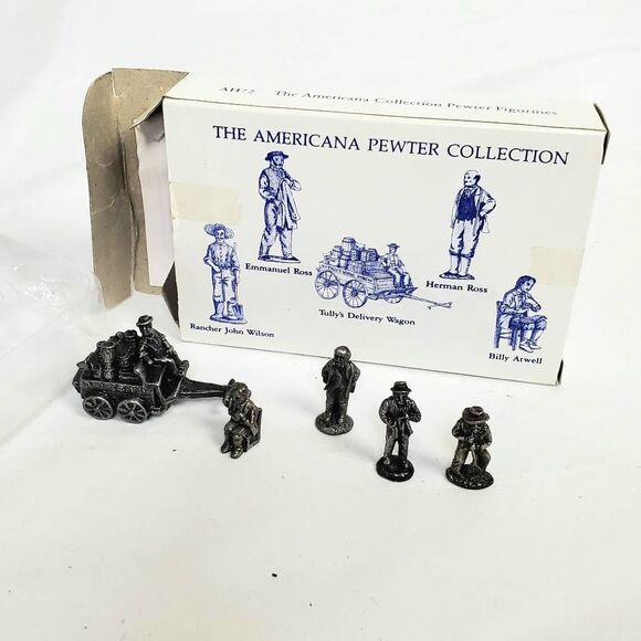 Liberty Falls Pewter AH52 Tully’s Delivery Wagon Set - Picture 1 of 3